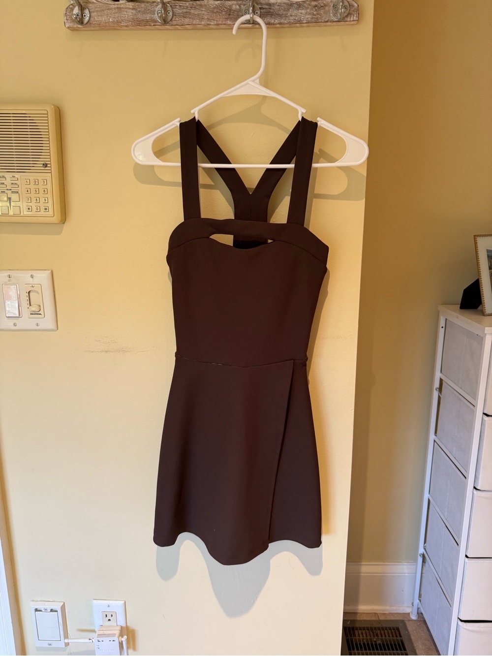 Women’s Brown Strappy Fit & Flare Dress